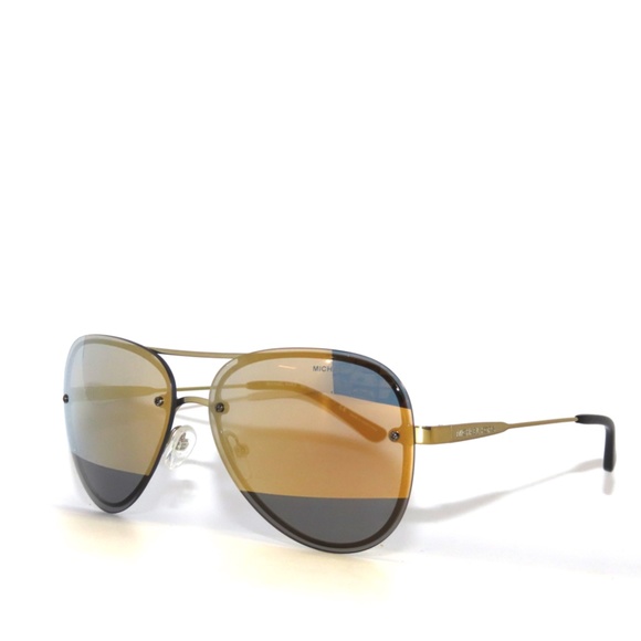 Michael Kors La Jolla Mk1026 11681Z Pale Gold Gold Mirror Gray Sunglasse… - Picture 1 of 5
